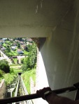 Looking down the funicular at Castelbrando, Italy