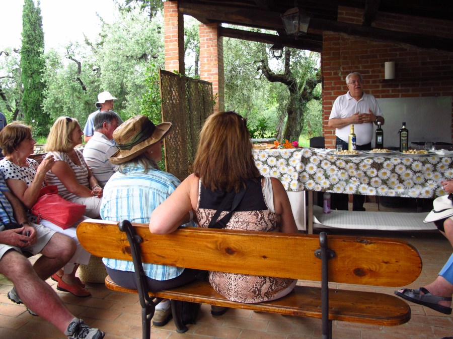 Dante teaching the Aussies about olive oil