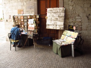 Artist at work Assisi Italy