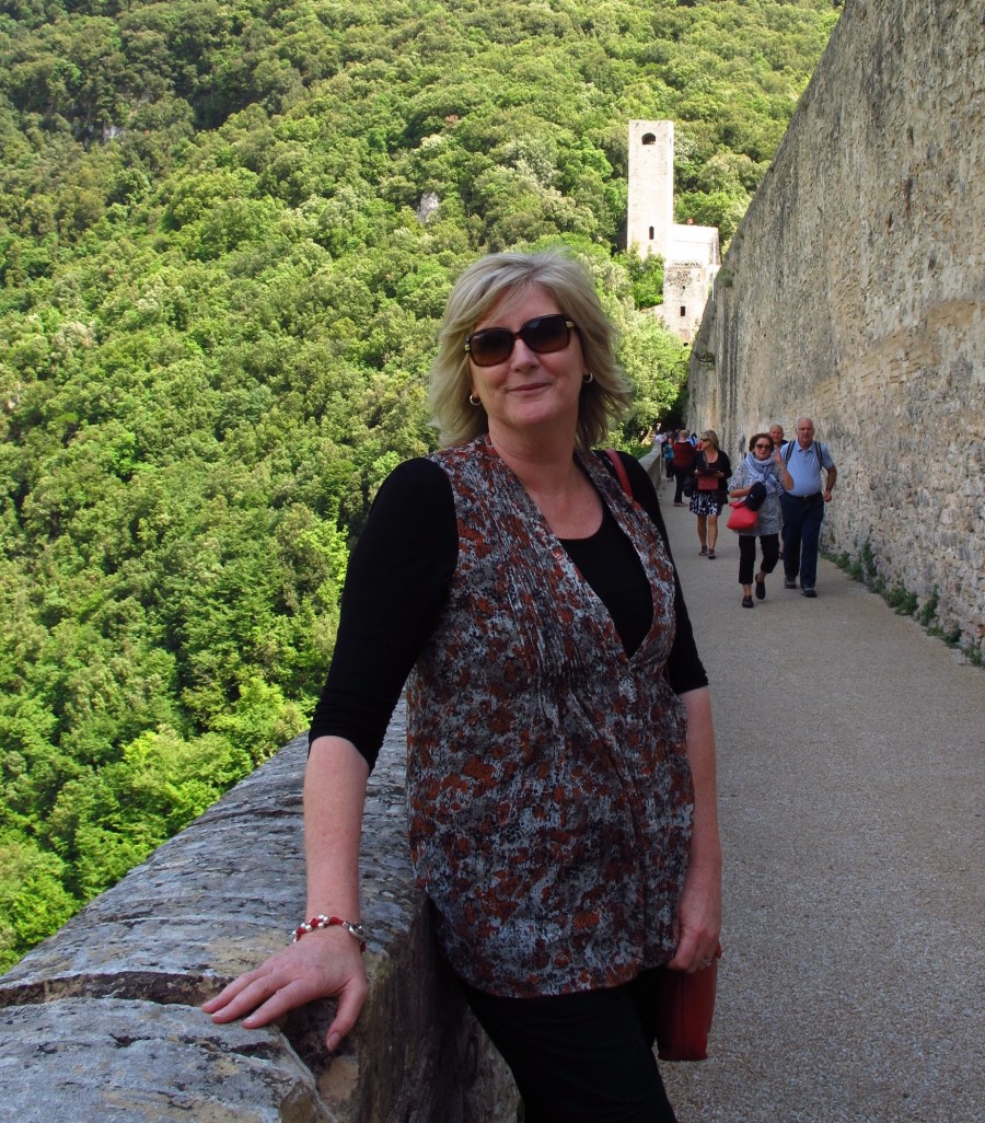 on the Ponte delle Torri, Spoleto