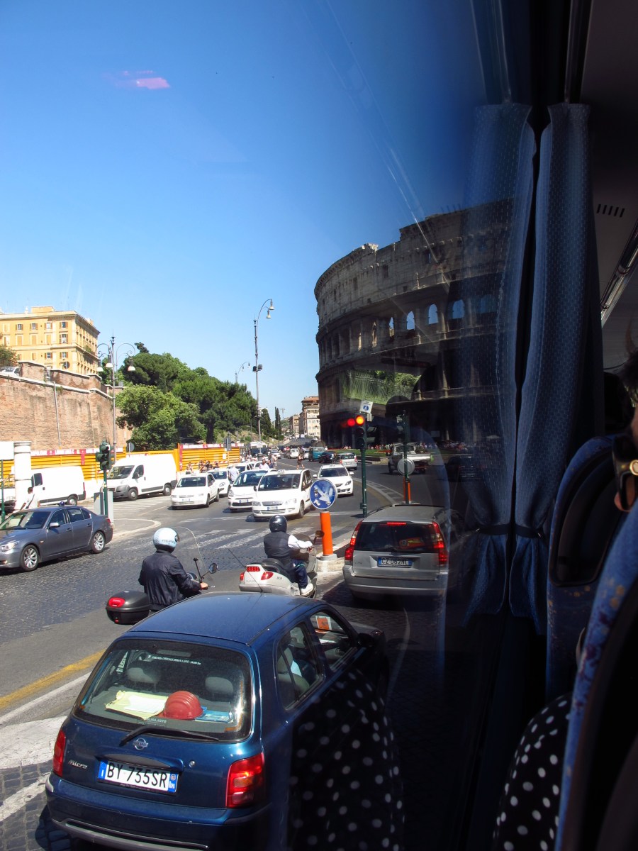 First glimpse of the Colosseum