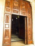 Wooden doorway of Basilica di San Vitale