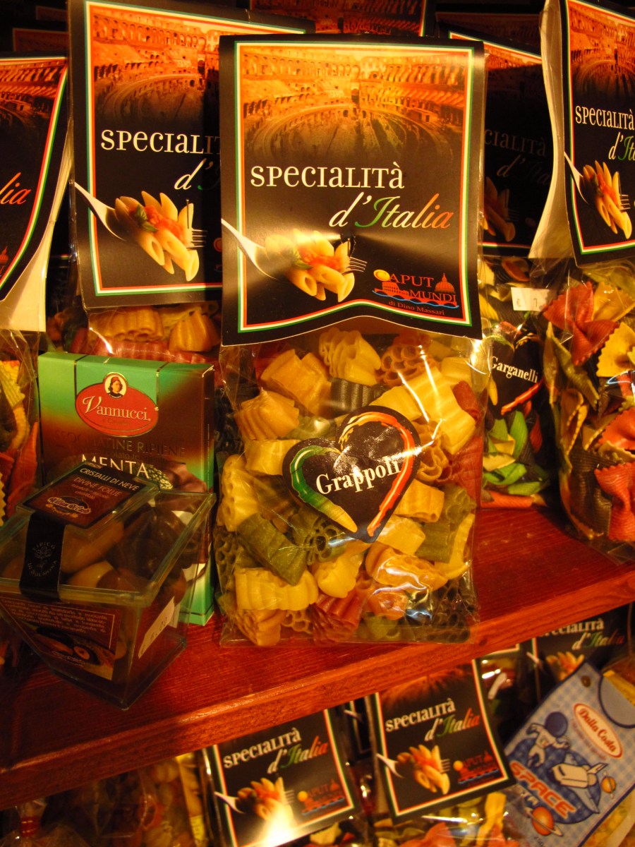 Pasta for sale in a souvenir shop at St Peter's Square. What the??