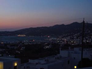 Twinkling lights of Mykonos by night
