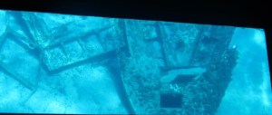 Shipwreck through glass bottom boat - Mykonos