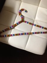Beaded clothes hanger from Paros