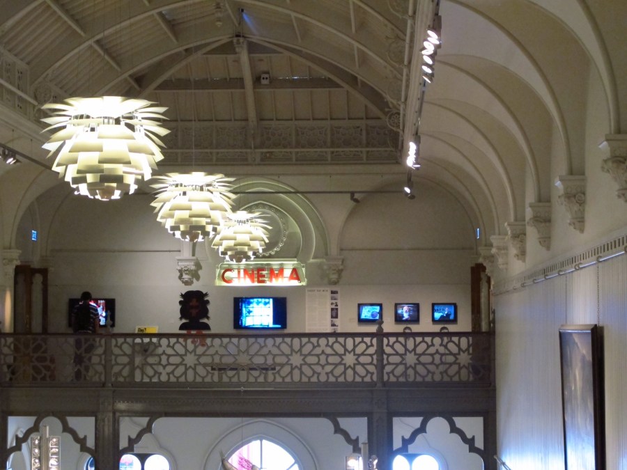 Having a coffee in the Brighton Museum