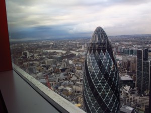 the Gherkin from a new 39th floor bar in London