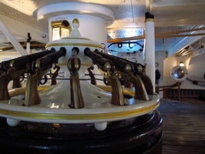 Pistol storage on HMS Warrior