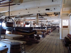 Just a few of HMS Warriors cannons