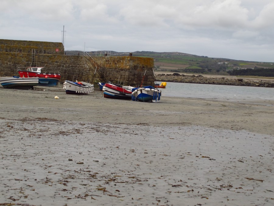 Ferries at low tide, St. Michaels Mount