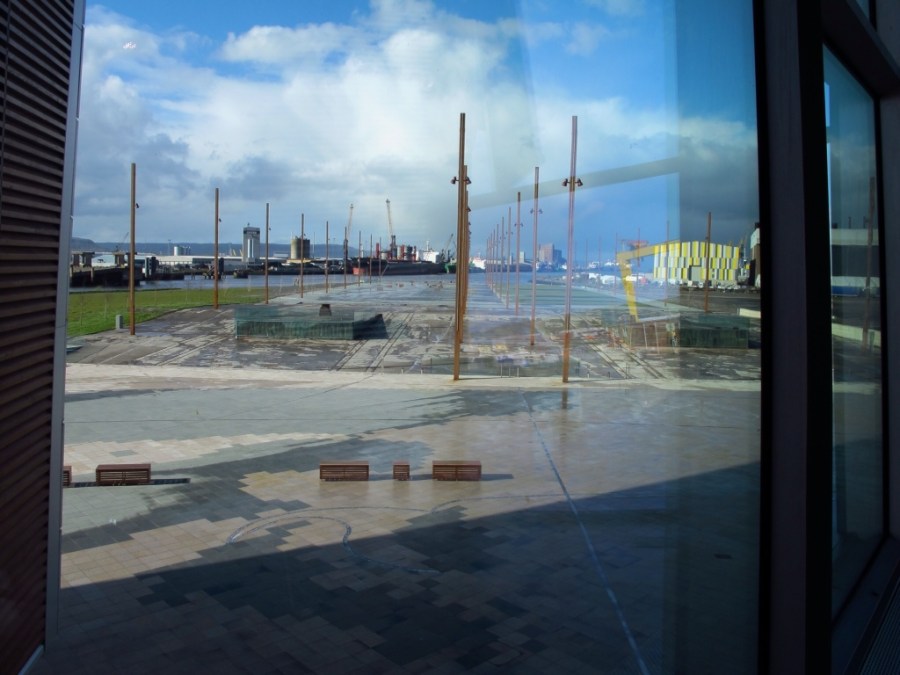 Site of the dry dock where Titanic was built in Belfast, Ireland