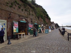 Shops along the quay at Exeter