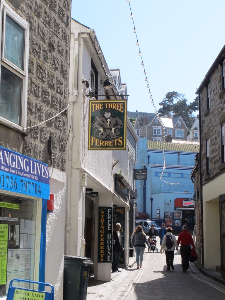 The Three Ferrets, St. Ives, England - because of course, you wouldn't want to call it The Ferret, would you?