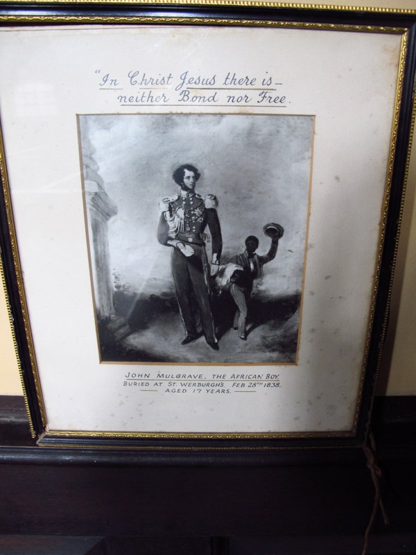 John Mulgrave, the African boy rescued from a slave ship and buried at St Wehburgh's Church, Dublin