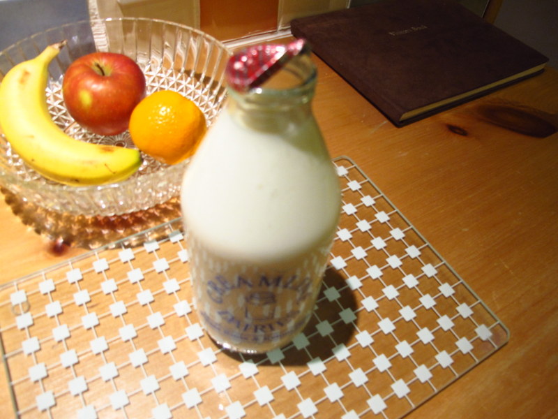 Glass milk bottle, I didn't know they still existed