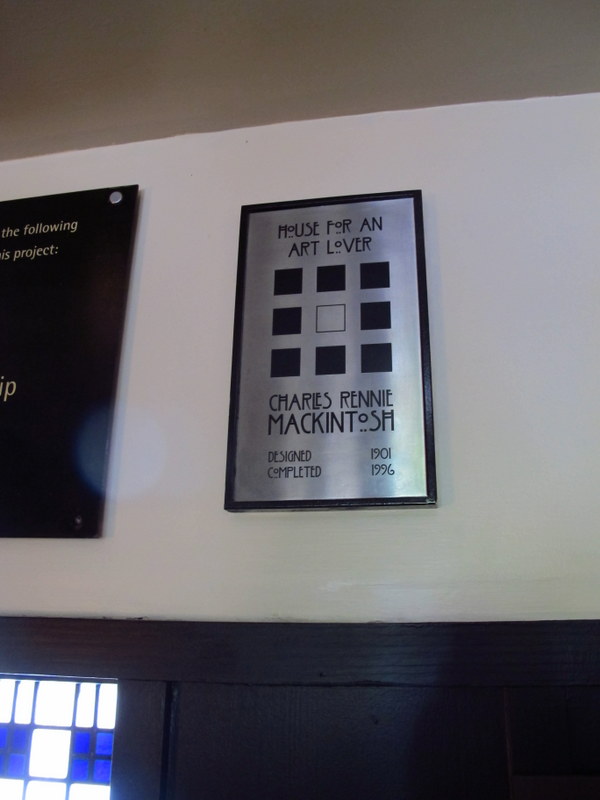 Love this font at the House for an Art Lover, Glasgow