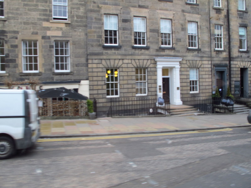 Hanging rubbish bags in Edinburgh