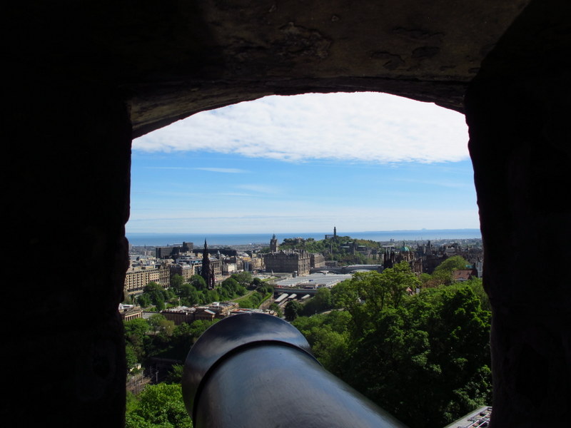 View from cannon mounts, Edinburgh Castle