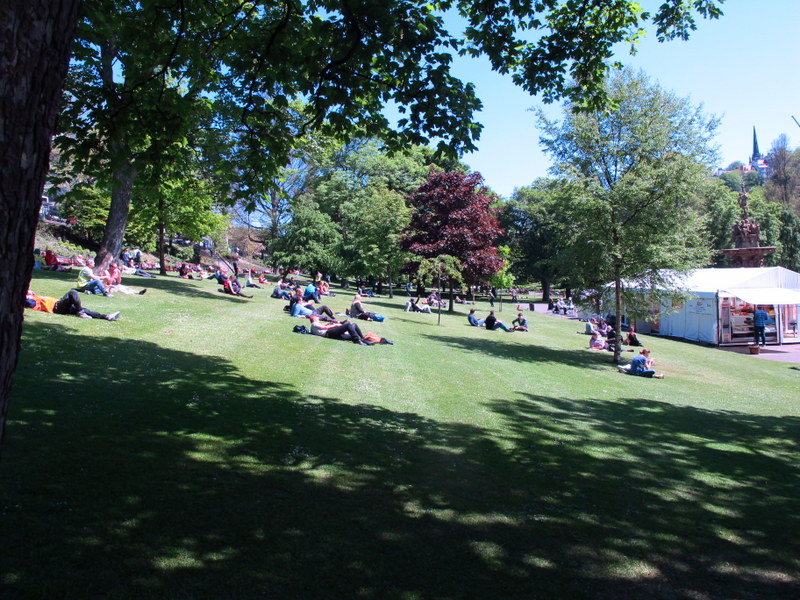 Gardens in the centre of Edinburgh