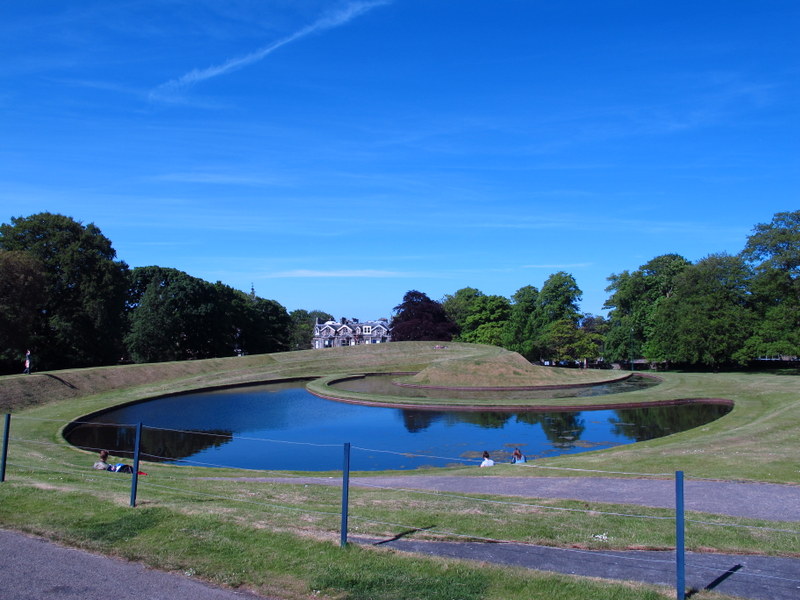 Part of the outdoor land art at Edinburgh Modern Art Gallery
