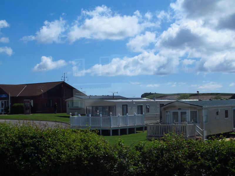 Caravan parks miles from the ocean, England