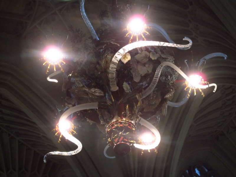 Light fitting in cathederal in Bath