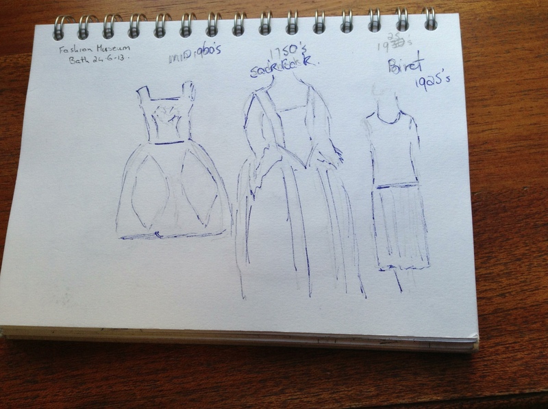 Quick sketches in the fashion museum