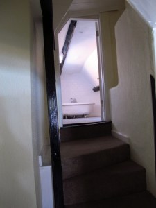 Up to the party bathroom!