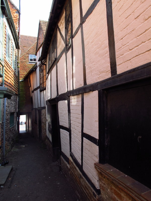 The back of the bookstore building down Chandlers Lane