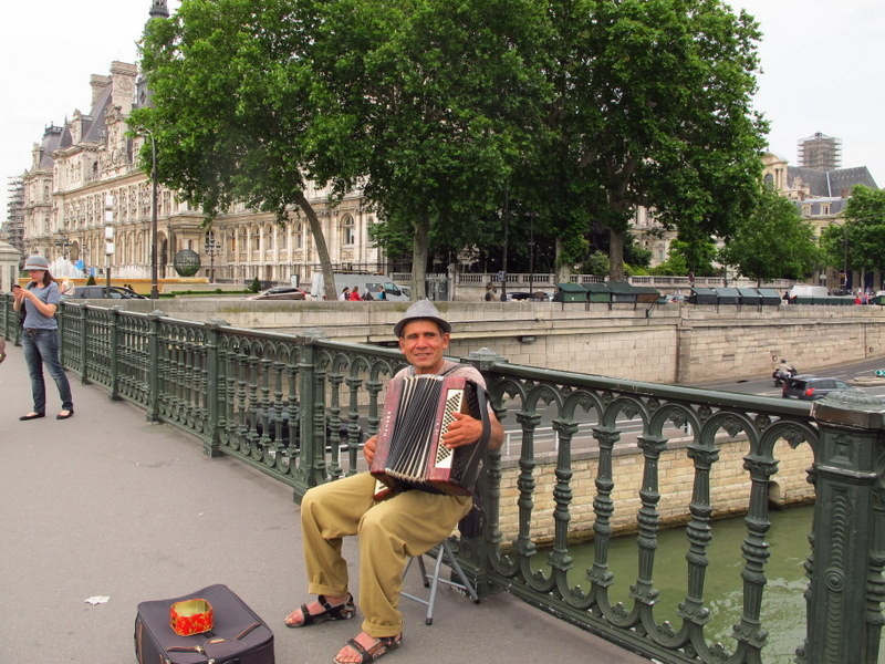 Busking on the bridge