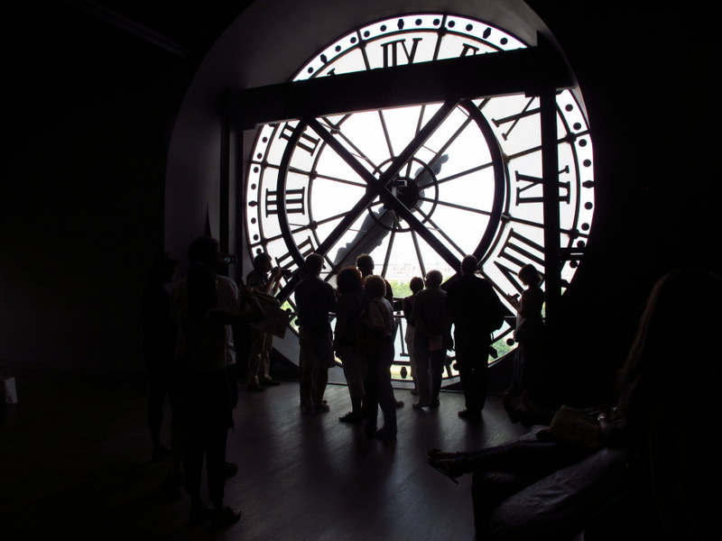 At the clockface inside Musee d'Orsay, Paris