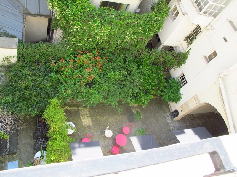 courtyard out the window