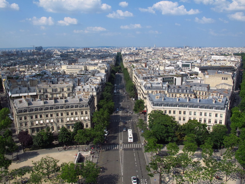 From the top of Arc de Triomphe, Paris