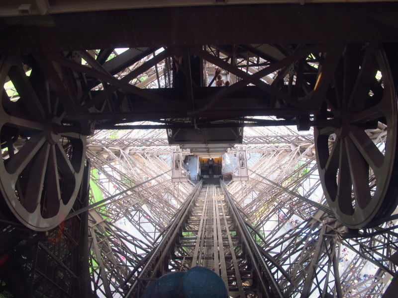 going down the eiffel tower paris