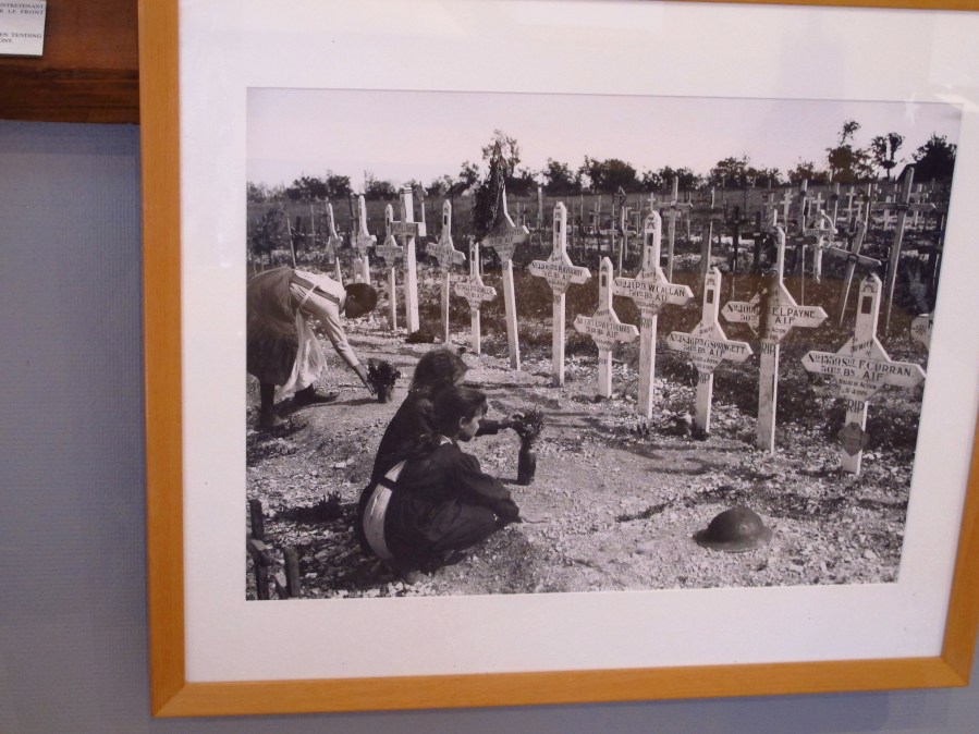 Such sad photos, crosses on soldiers graves on the Somme battlefields in France