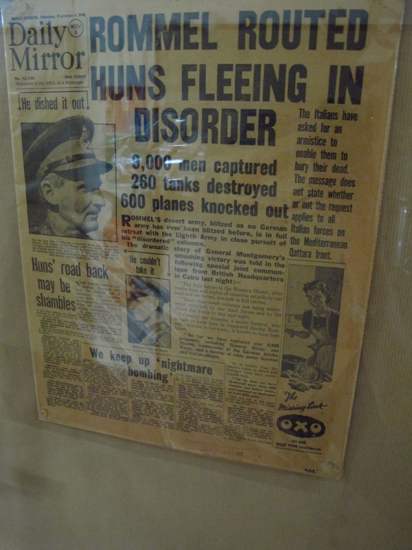 Newspaper clipping in Musee Memoire 1939-1945, Calais, France