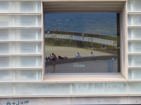 Reflections in the Kursaal funky windows