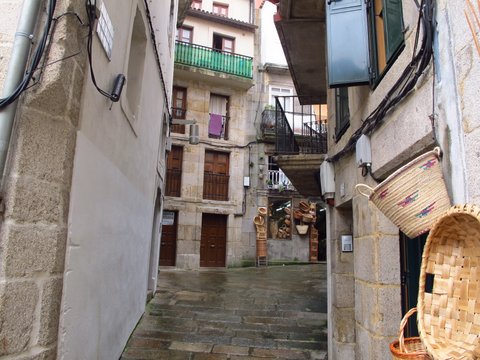 Laneways through the old part of Vigo in Spain