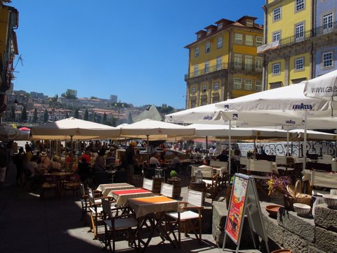 Markets and Cafes Praca de Riveira Porto