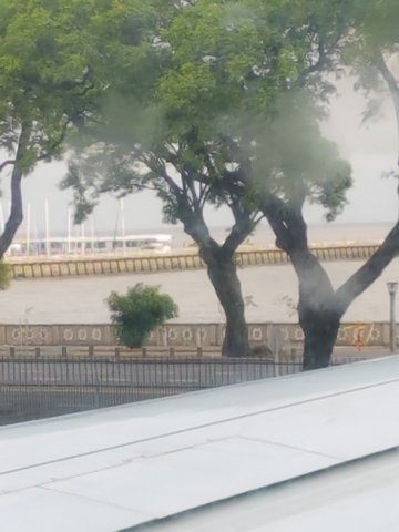 View from BA domestic airport - plus dirty windows!