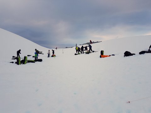 Camping, my spot is the closest orange one