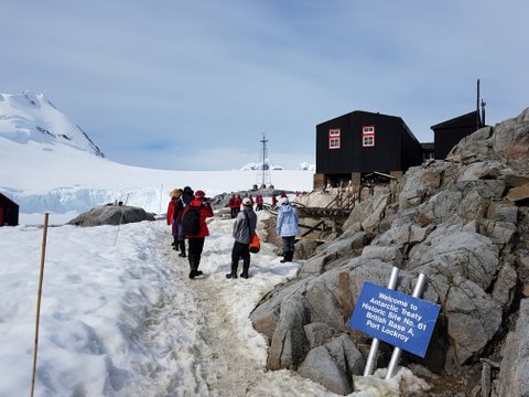 Arriving at Port Lockroy