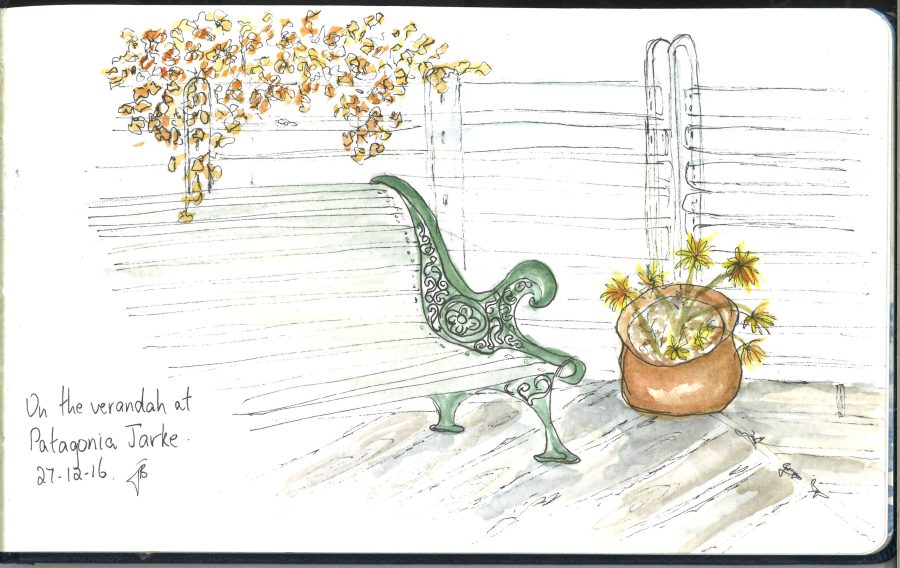 Verandah Hosteria Patagonia Jarke sketch