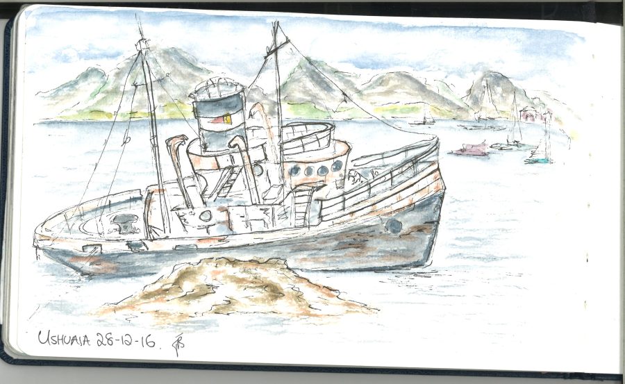 Old ship Ushuaia harbour