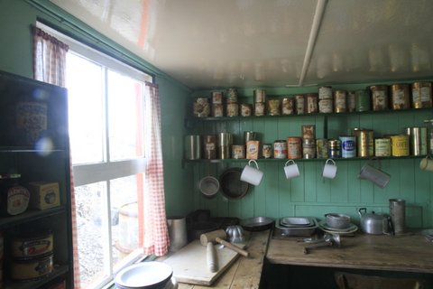 Kitchen of museum at Port Lockroy