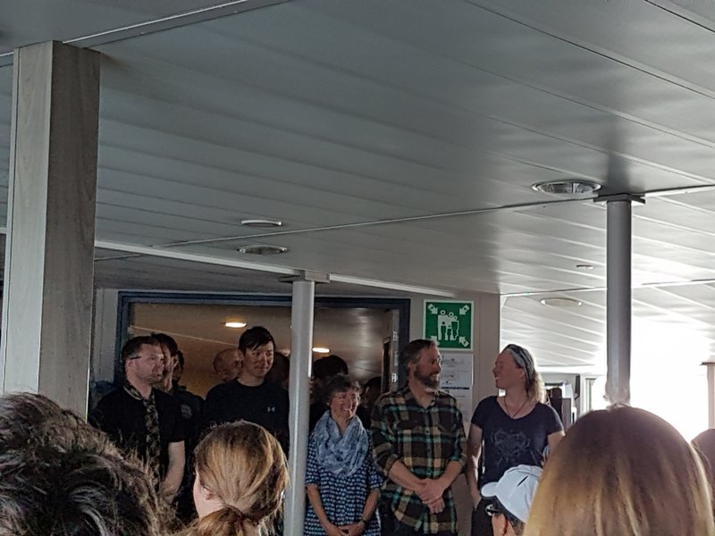 Expedition crew members on our last night