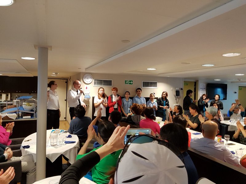 Along with the cabin staff and Johnny & Katie, hotel manager & assistant