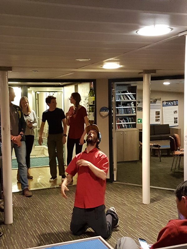 Nacho entertaining with his party tricks!