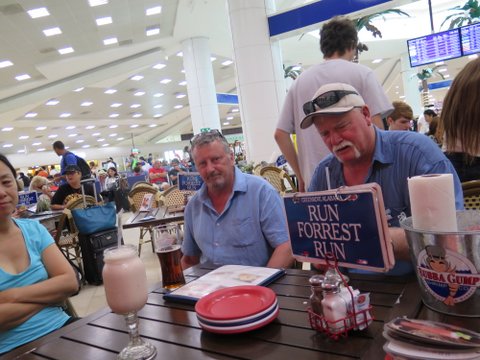 Lots of waiting at airports for our group today